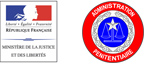 logos du ministère de la justice et de l'administration pénitentiaire